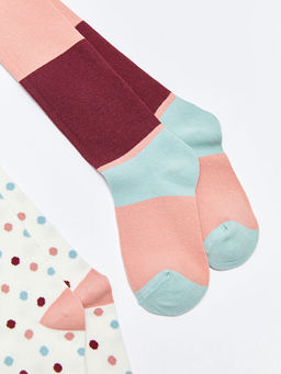 Desenli K?z ?ocuk K?lotlu ?orap 2li - Waikiki фото 2