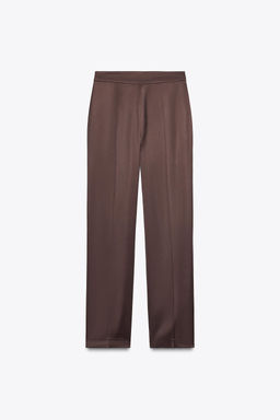 SATIN STRAIGHT-LEG TROUSERS - Zara фото 7