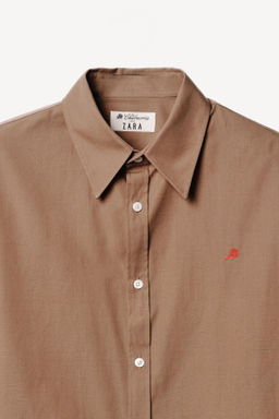 CAMISA RELAXED FIT ALGOD?N WILLY CHAVARRIA X ZARA / Tostado фото 4