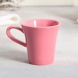 Чайная пара керамическая Розовая монстера: кружка 100 мл, блюдце 15?14 см