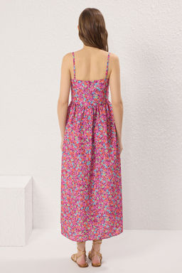 TRENDYOLMILLA Pembe Cicekli Maxi Dokuma Elbise TWOSS24EL00700 фото 4