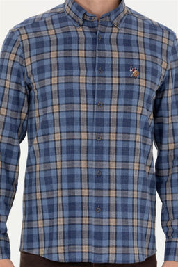 U. S. Polo Assn Мужская синяя рубашка с длинным рукавом - U.s. polo assn фото 13