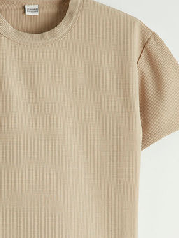 Bisiklet Yaka Erkek ?ocuk Dokulu Ti??rt