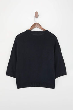 Wardrobe Essentials Lacivert Bisiklet Yaka Triko Bluz TWOSS26BZ00136