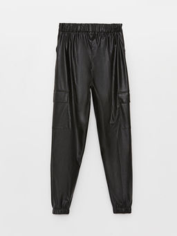 Beli Lastikli Deri G?r?n?ml? K?z ?ocuk Jogger Pantolon - Waikiki фото 2
