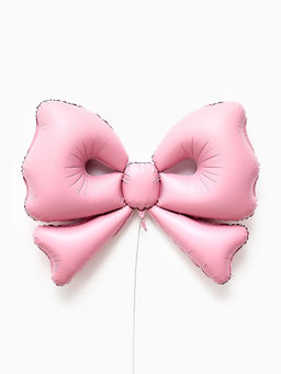 Воздушный шар фольгированный 50" "Бант" цвет розовый матовый