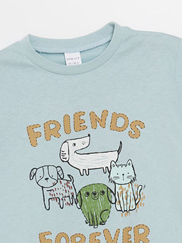 Bisiklet Yaka K?sa Kollu Bask?l? Erkek Bebek Ti??rt - Waikiki фото 2