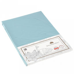 Простыня 2-х спальная "Нежная бирюза" 180х220см, сатин 135г/м2, хлопок 100%, упаковка "классическая" ПВХ 28х41см, "Домашняя мода" (Россия)