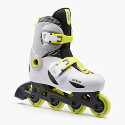 Роликовые коньки детские серо-зеленые Oxelo Play 5