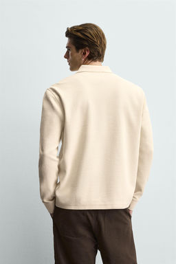 STRIPED TEXTURED POLO SHIRT - Zara фото 4