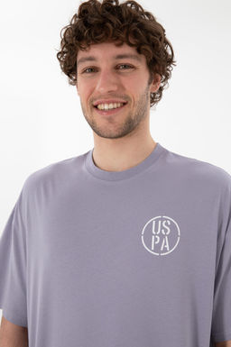 Erkek Oversize Fit Bisiklet Yaka Gri Ti__rt Sepette S_rpriz _ndirim - U.s. polo assn фото 3