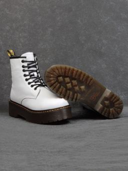 04-15265001 WHITE Ботинки зимние женские (натуральная кожа, натуральный мех) - Фабричный китай фото 16