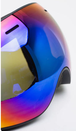 Горнолыжная маска - лыжные очки, зелено-голубой