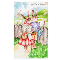 Полотенце пасхальное Этель Любви и тепла 40х73 см, 100% хл, саржа 190 гр/м2  фото 2