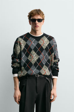 ARGYLE JUMPER 100% CASHMERE AARON LEVINE X ZARA фото 2