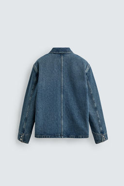 CAZADORA DENIM RELAXED FIT BOLSILLOS / Azul medio - Zara фото 10