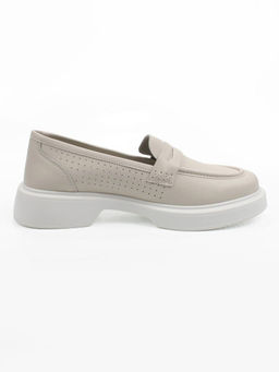 03-YC382-2 LT. BEIGE Лоферы женские (натуральная кожа)