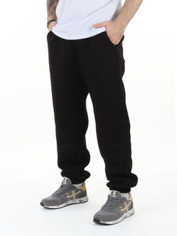 BC 05 BLACK Брюки спортивные утепленные мужские (50% хлопок, 50% полиэстер)
