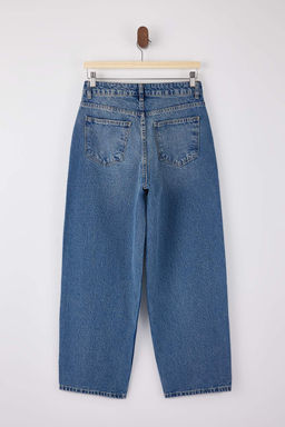 Mavi Dikis Detayl? Yuksek Bel Baggy %100 Pamuk Jeans TWOSS26JE00084 - Trendyolmilla фото 2