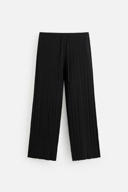 TEXTURED KNIT TROUSERS - Zara фото 6