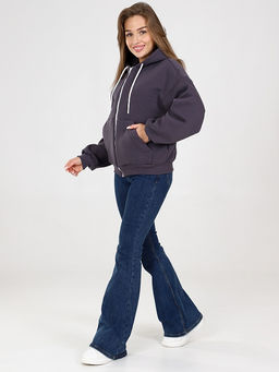 Толстовка Джерри  женская на молнии из футера с начесом Серая - Амавес-текстиль фото 15