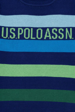 Темно-синий трикотажный свитер для мальчика - U.s. polo assn фото 8