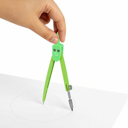 Циркуль BRAUBERG GEOMETRY, 120 мм, пастельно-зеленый цвет, защитный колпачок, пластиковый пенал