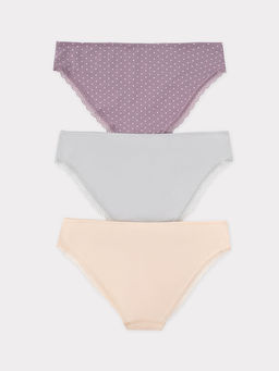 Трусы женские слипы мультипак (3 шт.) в бежевом цвете - Mark formelle фото 7