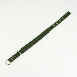 Ошейник Комфорт комбинированный, 45 х 2 см, ОШ 30-39 см, темно-зеленый 609528 - Пижон фото 4