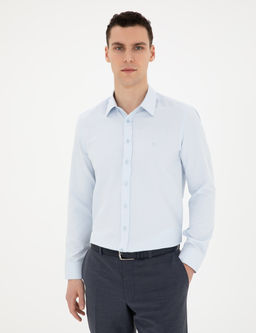 A__k Mavi Slim Fit Arm_rl_ Uzun Kollu G_mlek