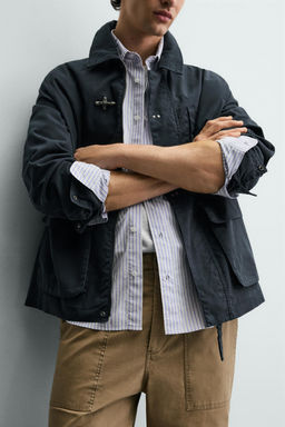 RELAXED FIT PARKA WITH FIREMAN CLASPS - Zara фото 6