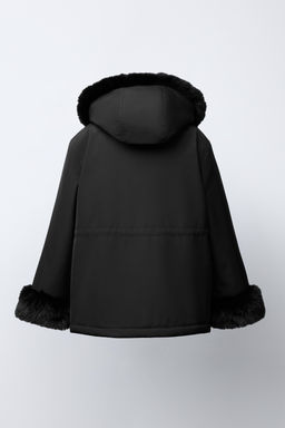 FAUX FUR HOODED PARKA - Zara фото 4