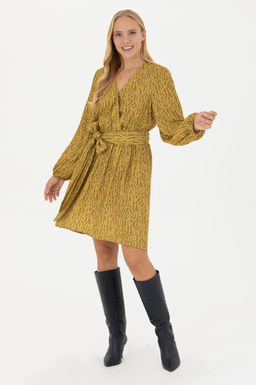 Kad_n Neon Sar_ Dokuma Elbise