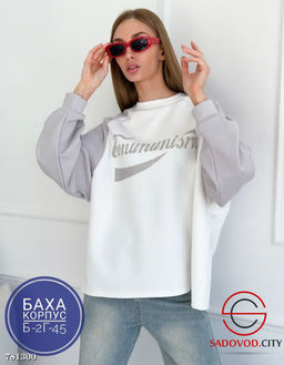 Лонгслив оверсайз без манжета - Bruno фото 2