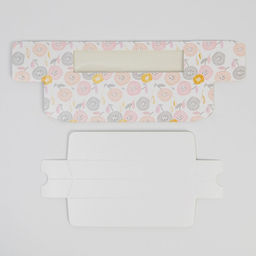 Цена за 5 шт. Коробка для макарун, кондитерская упаковка «Цветочки», 5.5 х 18 х 5.5 см