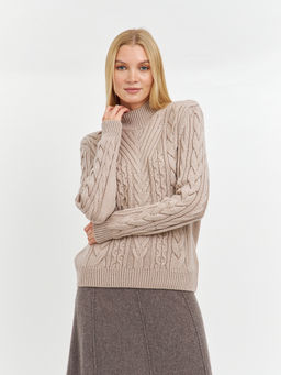 водолазка женская свободного кроя с косами