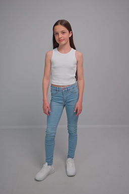 Майка-топ в рубчик для девочки Happyfox