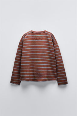 STRIPED T-SHIRT WITH POCKET - Zara фото 3