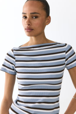 Top de algod?n con escote barco - H&m фото 8