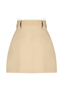 TRENDYOLMILLA Kahverengi Cift Kemer Detayl? Pileli Mini Dokuma Etek TWOAW24ET00079 фото 11