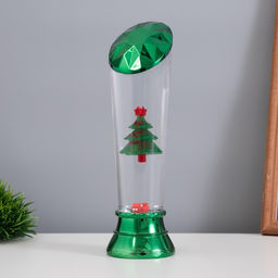 Лава лампа Елка LED 3хААА, USB зеленый 6.5?6.5?23.7 см