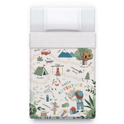 Покрывало 1.5-спальное «Этель» Hello, adventure, 145×210±5 см, микрофибра