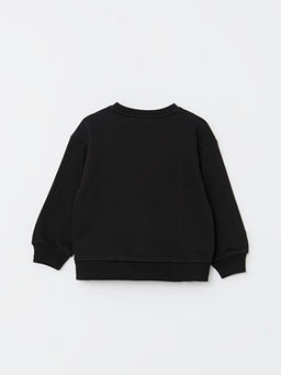 Bisiklet Yaka Bask?l? Uzun Kollu K?z ?ocuk Sweatshirt - Waikiki фото 2