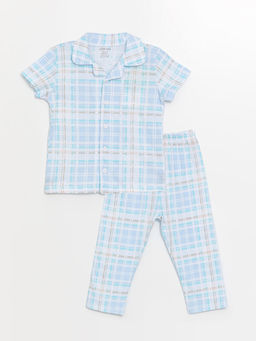 Polo Yaka K?sa Kollu Erkek Bebek Pijama Tak?m?
