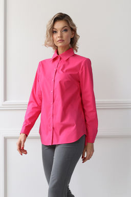 Рубашка со складкой и полукруглым низом - Looklikecat фото 5