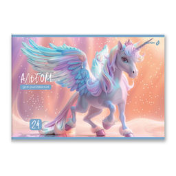 Светоч А254 Альбом для рисования 100 г/м2 A4 29.5 х 20.2 см 24 л. на скобе 5 шт. 01697 Сказочный пейзаж