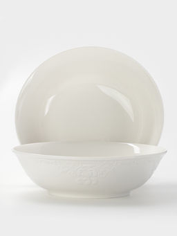 Тарелки глубокие WY Venecia, набор 2 шт., 580 мл, фарфор, белые