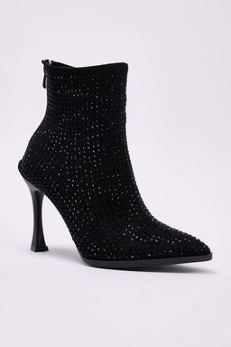 Siyah Tasl? Kad?n 9 cm Ince Topuklu Bot TAKAW26BO00118 - Trendyolmilla фото 3