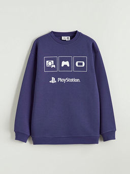 PlayStation Bask?l? Erkek ?ocuk Kal?n Sweatshirt