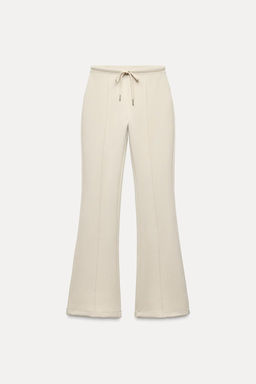 STITCHED INTERLOCK BELL BOTTOM TROUSERS - Zara фото 10